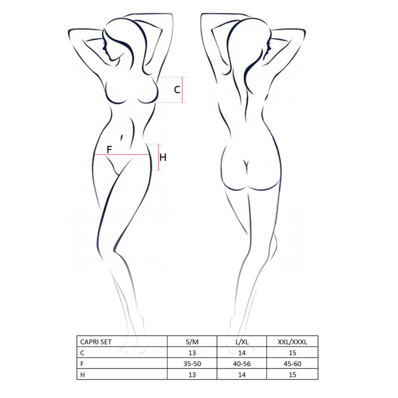 Эротический комплект Passion Erotic Line CAPRI SET L/XL Черный Эротический комплект Passion Erotic Line CAPRI SET L/XL Черный