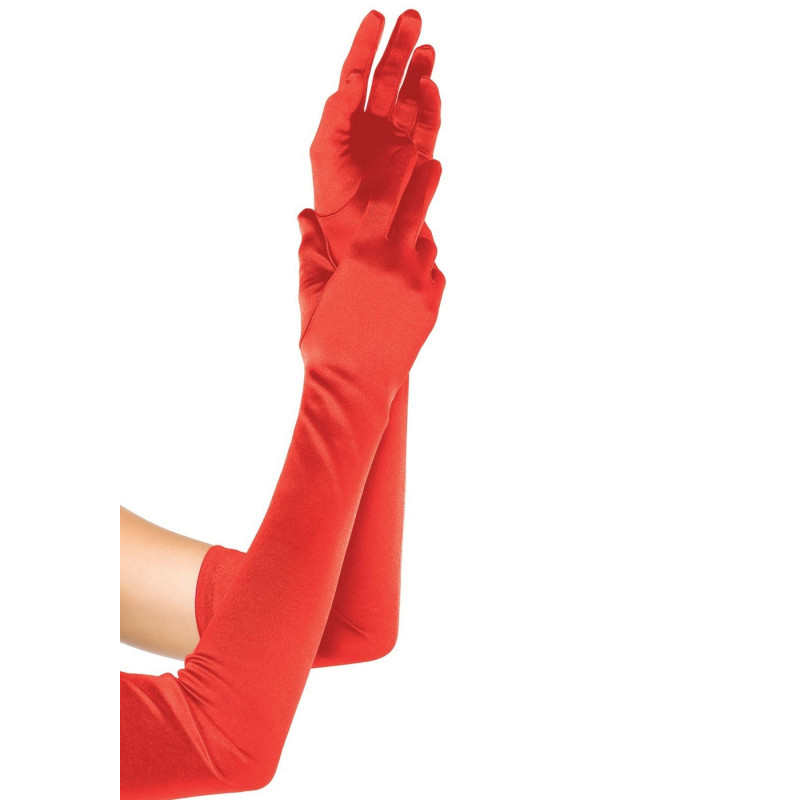 Довгі атласні рукавички Leg Avenue Extra Long Satin Gloves, One Size, червоні Довгі атласні рукавички Leg Avenue Extra Long Satin Gloves, One Size, червоні