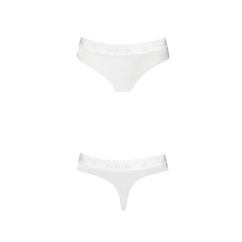 Трусики-бразилиана из хлопка Passion PS005 PANTIES S, white Трусики-бразилиана из хлопка Passion PS005 PANTIES S, white