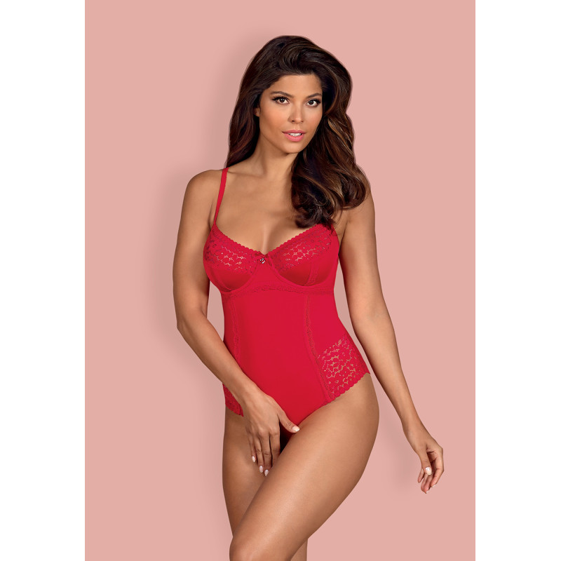 Боді Obsessive Jolierose Червоний S/M Боді Obsessive Jolierose Червоний S/M