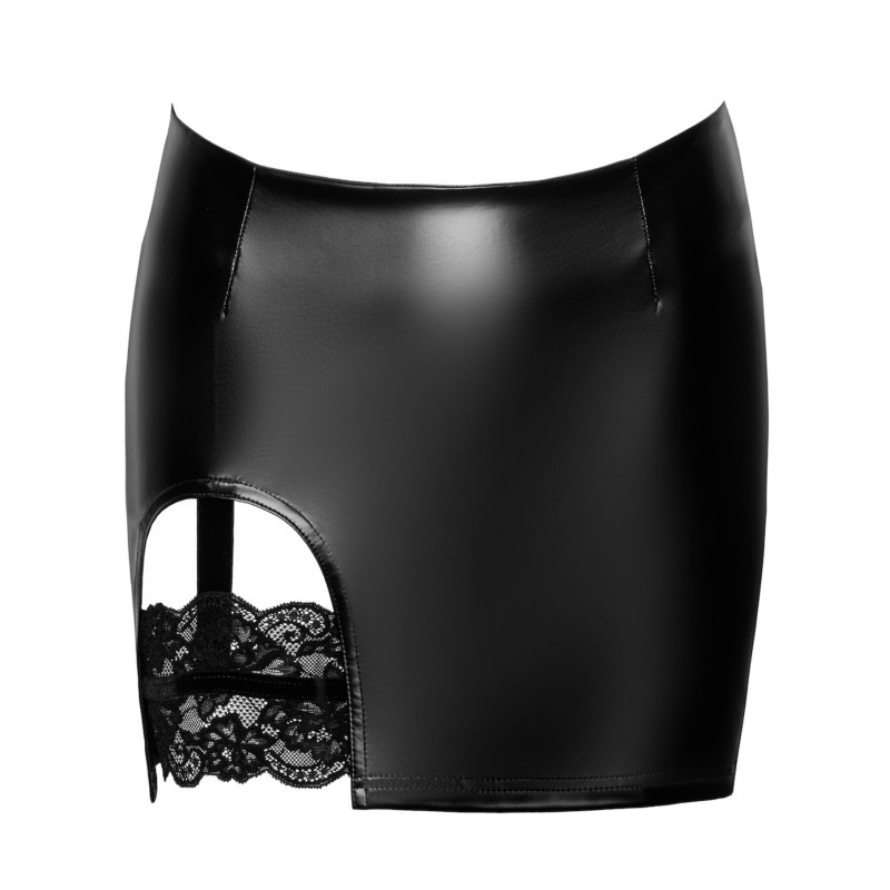 Спідниця Noir Handmade F345 Powerwetlook skirt with garter - L Спідниця Noir Handmade F345 Powerwetlook skirt with garter - L