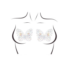 Пэстис-бабочки из кристаллов Leg Avenue Chrysallis nipple sticker, наклейки, светятся в темноте