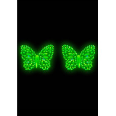 Пэстис-бабочки из кристаллов Leg Avenue Chrysallis nipple sticker, наклейки, светятся в темноте