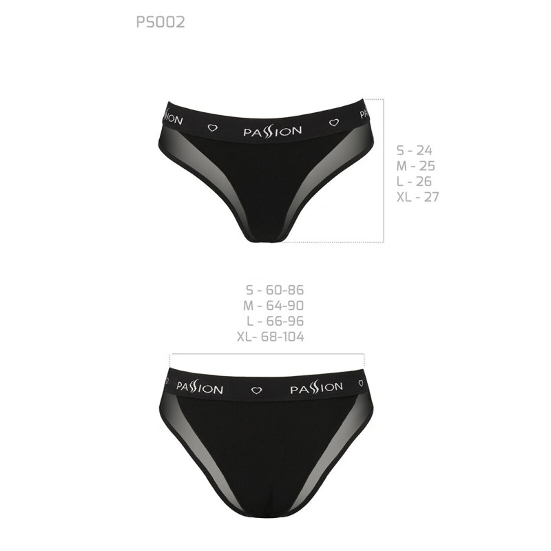 Трусики с прозрачной вставкой Passion PS002 PANTIES S, black Трусики с прозрачной вставкой Passion PS002 PANTIES S, black