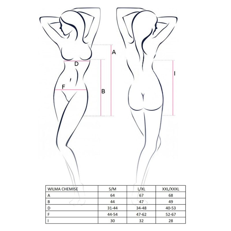 Платье беби долл Passion Erotic Line WILMA CHEMISE L/XL Белое Платье беби долл Passion Erotic Line WILMA CHEMISE L/XL Белое