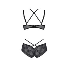 Комплект Passion DROSERA BIKINI black, L/XL, бюстгальтер і трусики-кюлоти