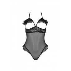 Еротичне боді Passion DOLLY BODY, L/XL, black, з відкритими чашками