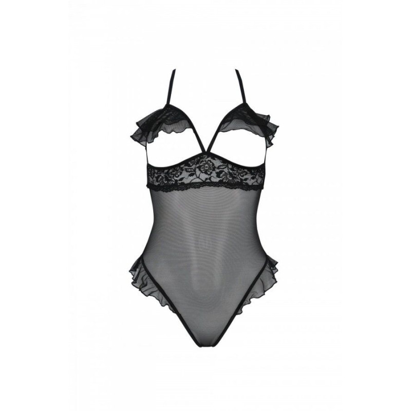 Еротичне боді Passion DOLLY BODY, L/XL, black, з відкритими чашками Еротичне боді Passion DOLLY BODY, L/XL, black, з відкритими чашками