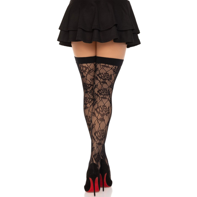 Панчохи Leg Avenue Wild rose net thigh highs One Size Панчохи Leg Avenue Wild rose net thigh highs One Size