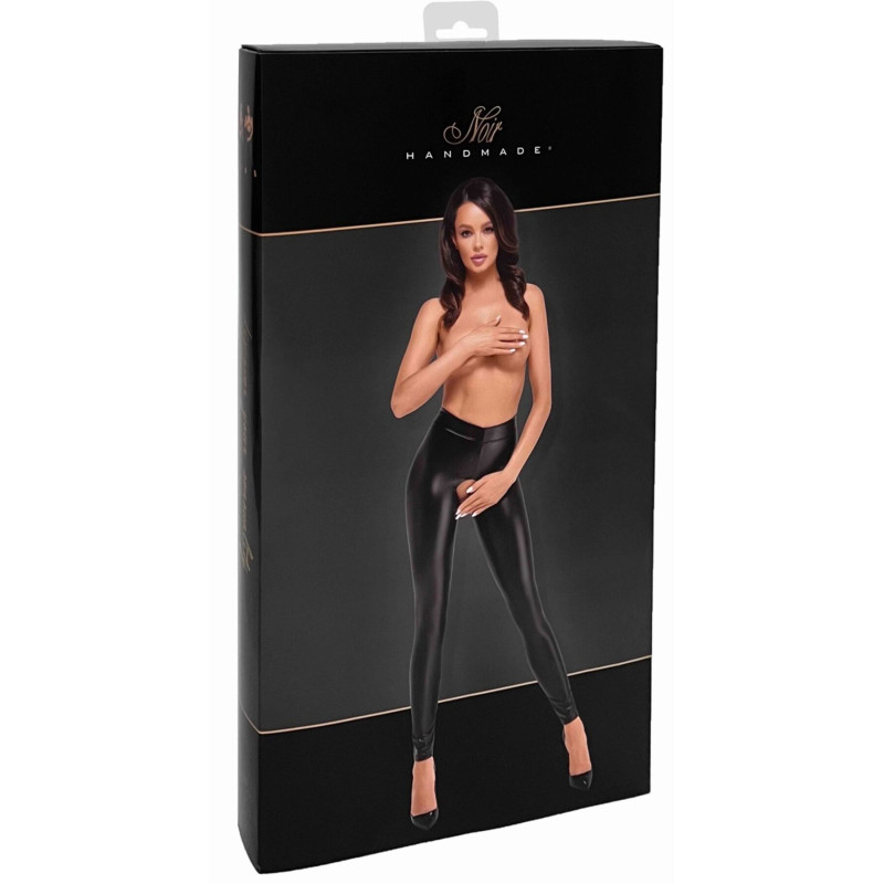 Легінси Noir Handmade F304 Taboo wetlook leggings with open crotch and bum - M Легінси Noir Handmade F304 Taboo wetlook leggings with open crotch and bum - M