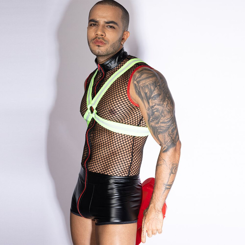 Чоловічий еротичний костюм пожежного JSY 9152 One Size Чоловічий еротичний костюм пожежного JSY 9152 One Size