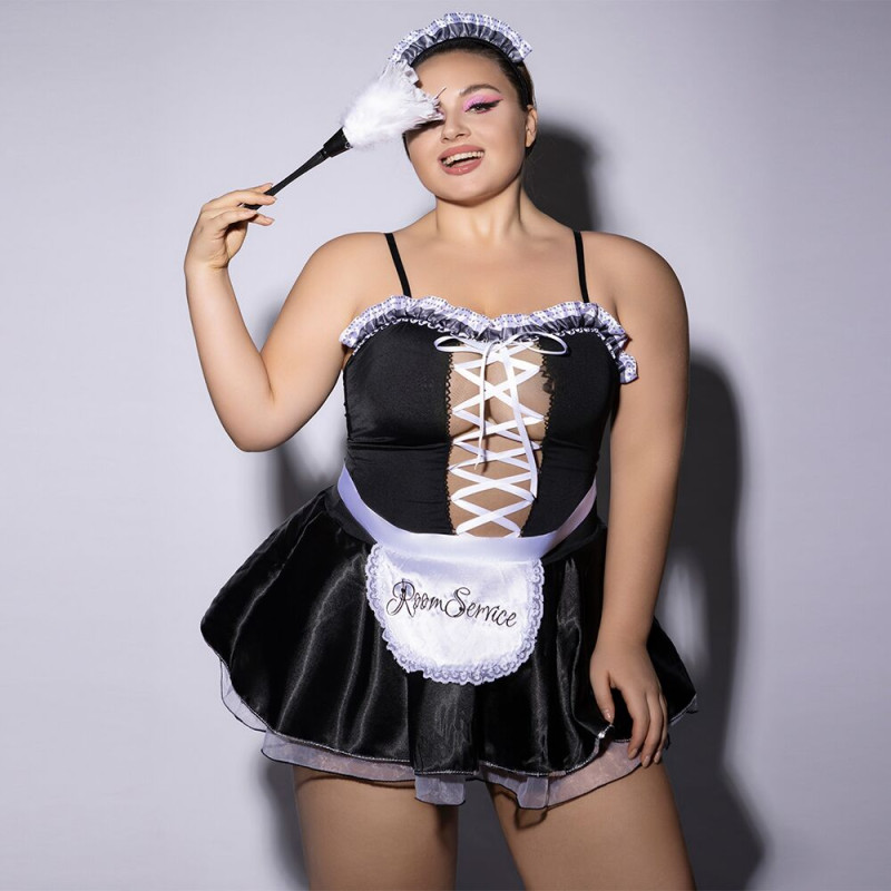 Эротический костюм горничной JSY P61110 Plus Size Эротический костюм горничной JSY P61110 Plus Size