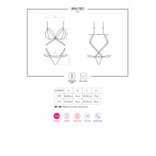 Боди Obsessive 855-TED-1 Черный S/M