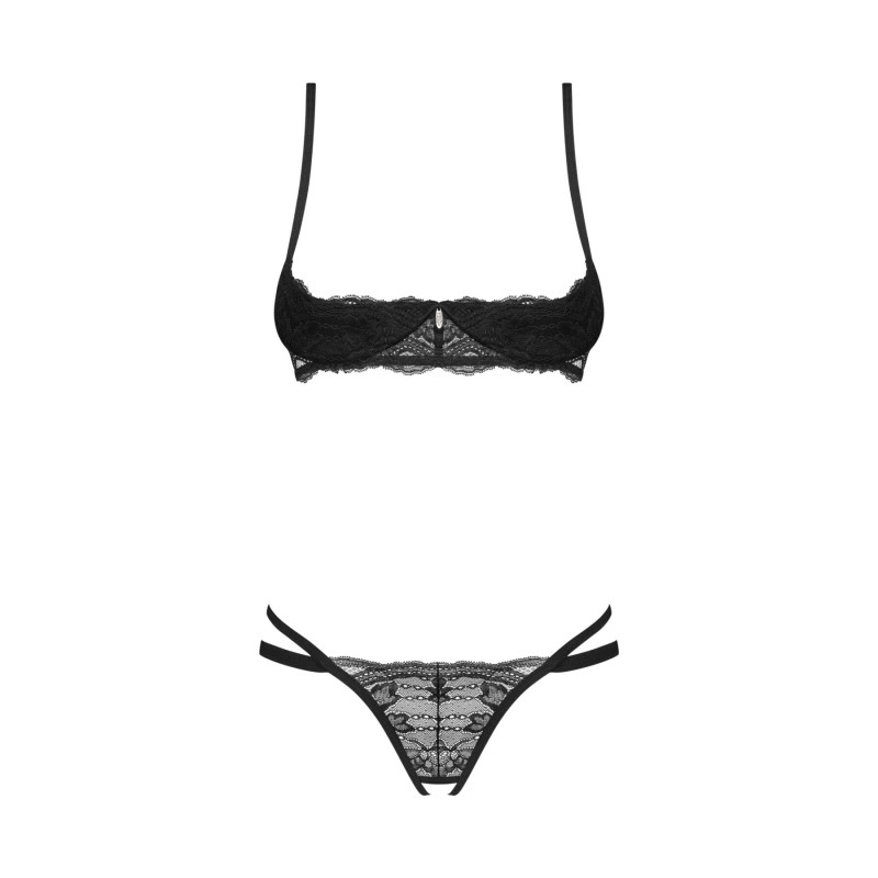 Комплект Obsessive Nutris 2-pcs crotchless set XL/2XL Комплект Obsessive Nutris 2-pcs crotchless set XL/2XL