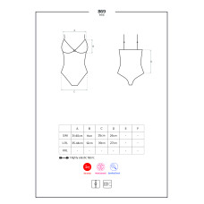 Боди Obsessive 869-TED-1 Черный L/XL