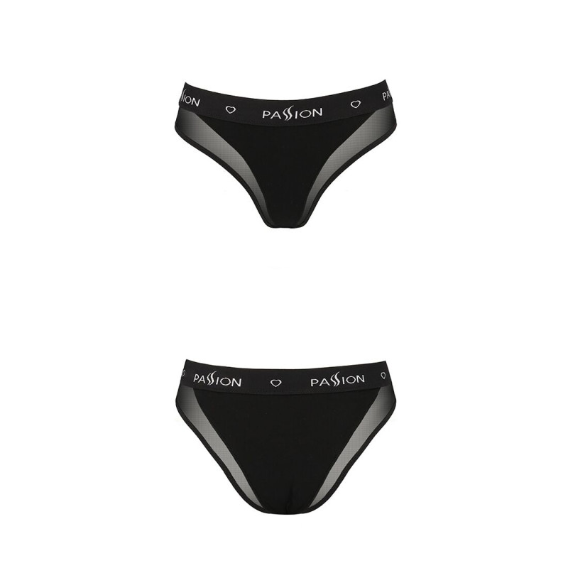 Трусики с прозрачной вставкой Passion PS002 PANTIES S, black Трусики с прозрачной вставкой Passion PS002 PANTIES S, black
