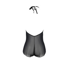 Боди Passion LEAFA BODY black, XXL/XXXL на завязках, мягкая чашка, низ в виде шортиков