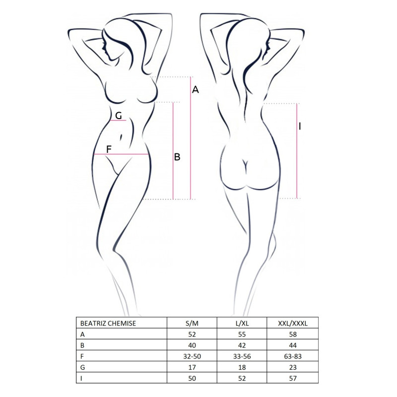 Сексуальная ночная сорочка Passion Erotic Line Beatriz Chemise XXL/XXXL Черная Сексуальная ночная сорочка Passion Erotic Line Beatriz Chemise XXL/XXXL Черная