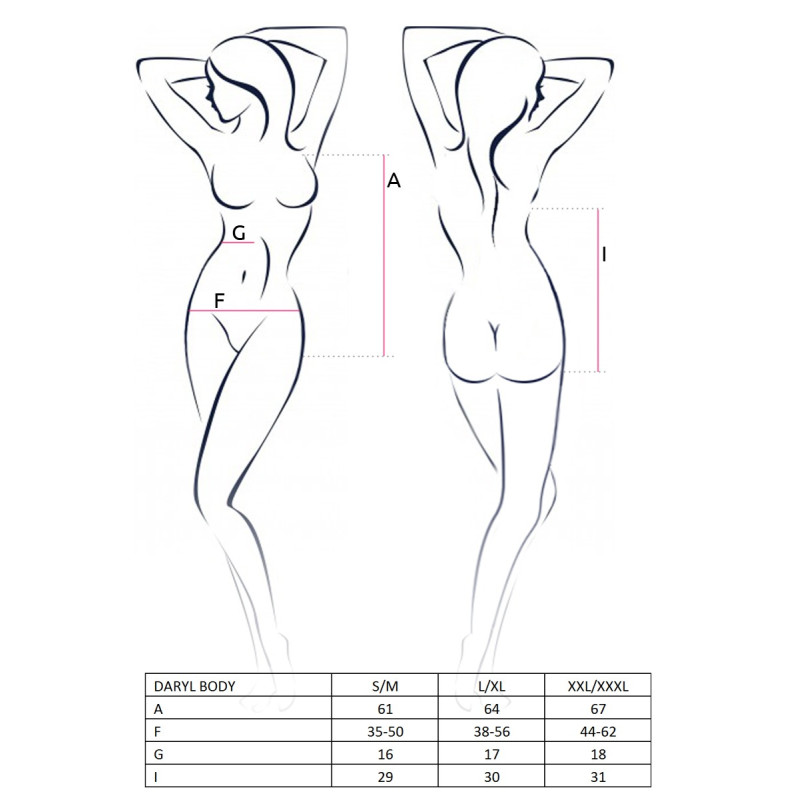 Боди Passion DARYL BODY XXL/XXXL Черное Боди Passion DARYL BODY XXL/XXXL Черное