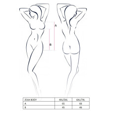 Вечернее Боди Passion со шнуровкой ZOJA BODY 4XL/5XL Черное