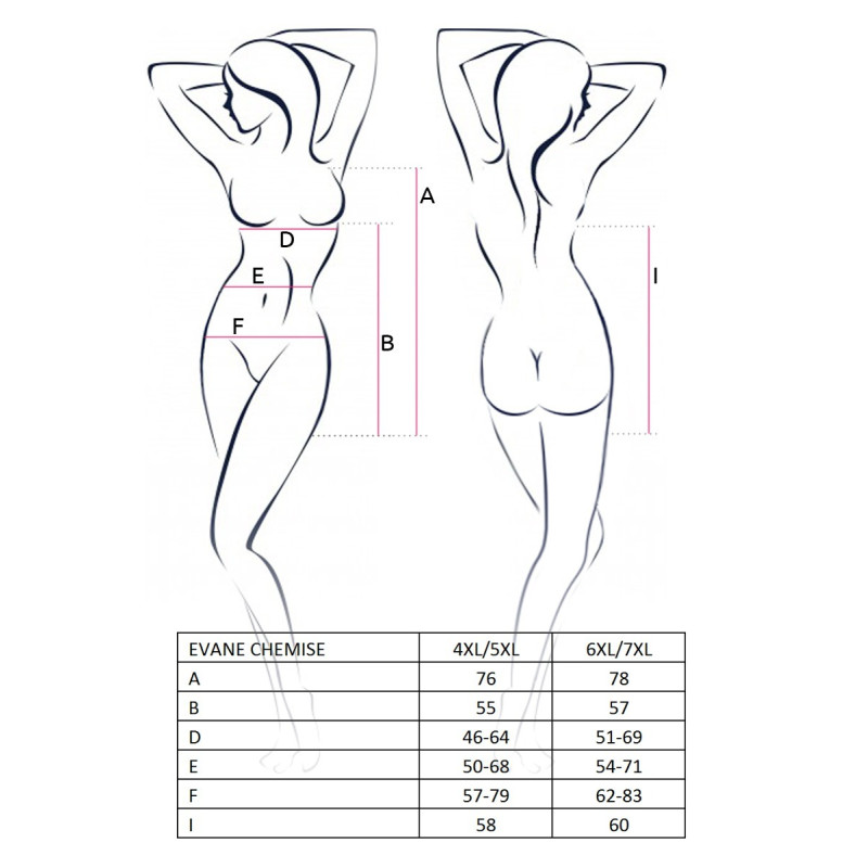 Сексуальный Пеньюар Passion EVANE CHEMISE 4XL/5XL Черный Сексуальный Пеньюар Passion EVANE CHEMISE 4XL/5XL Черный