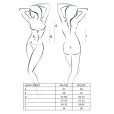 Красивый Корсет Passion ELENI CORSET 6XL/7XL Белый