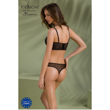 Комплект Passion DROSERA SET black, XXL/XXXL, сітка+мереживо, бюстьє та трусики танга