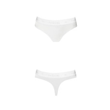 Трусики-бразилиана из хлопка Passion PS005 PANTIES XL, white