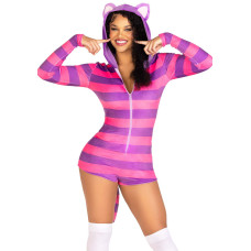 Комбинезон-костюм кошечки Leg Avenue Comfy Cheshire XS, с капюшоном