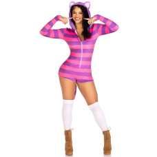 Комбинезон-костюм кошечки Leg Avenue Comfy Cheshire XS, с капюшоном