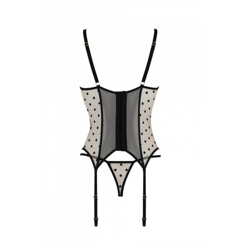 Корсет Passion MARINA CORSET, L/XL, beige, з відкритими чашками Корсет Passion MARINA CORSET, L/XL, beige, з відкритими чашками