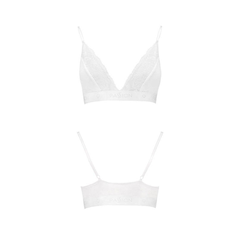 Эластичный топ с кружевом Passion PS001 TOP S, white Эластичный топ с кружевом Passion PS001 TOP S, white