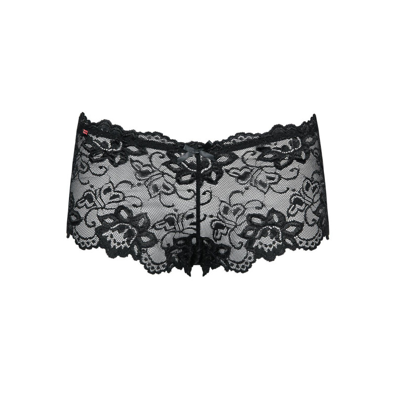 Кружевные трусики-шортики Obsessive Idillia shorties black L/XL Кружевные трусики-шортики Obsessive Idillia shorties black L/XL
