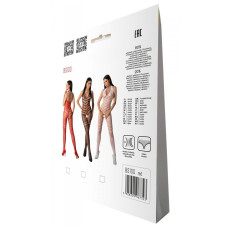 Бодистокинг с плетением на животике Passion BS100 One Size, red, декоративный шов, с доступом