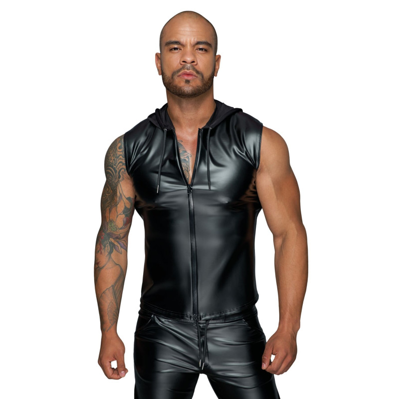 Мужская безрукавка с капюшоном Noir Handmade H062 Hooded Shirt, M, мокрый эффект Мужская безрукавка с капюшоном Noir Handmade H062 Hooded Shirt, M, мокрый эффект