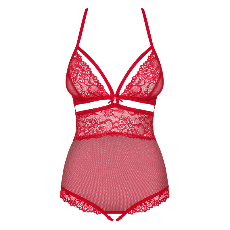 Боді відкрите Obsessive 838-TED-3 Червоне S/M Боді відкрите Obsessive 838-TED-3 Червоне S/M