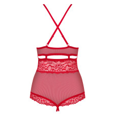 Боди открытое Obsessive 838-TED-3 Красное S/M