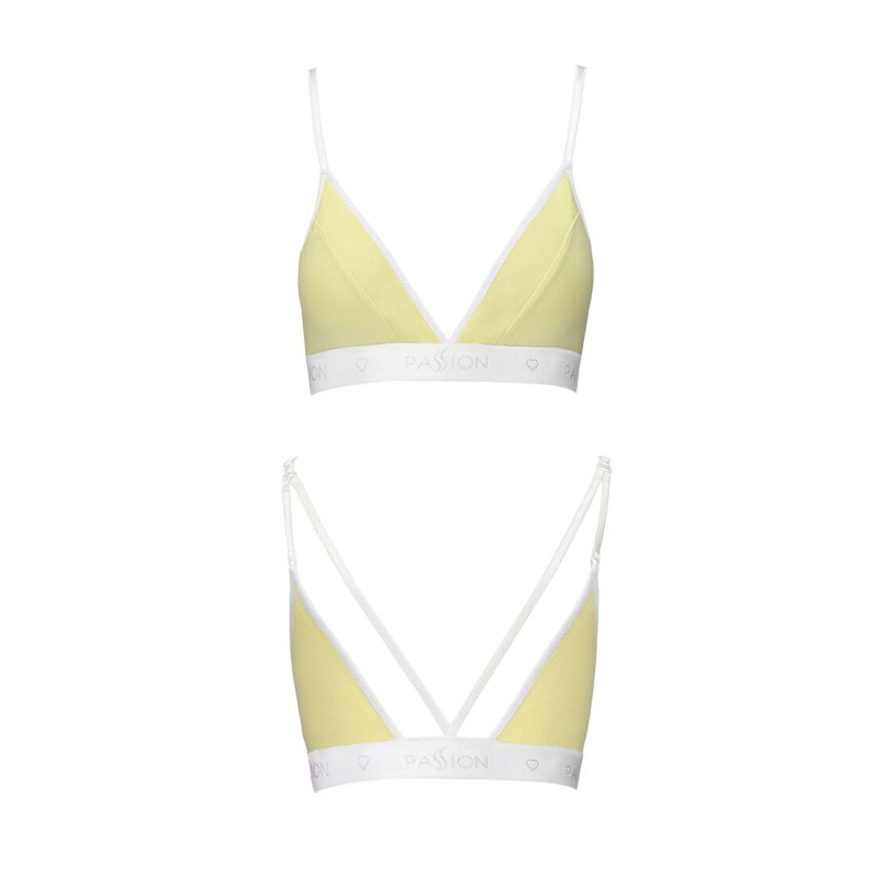 Спортивный топ с двойными бретелями Passion PS007 TOP S, yellow Спортивный топ с двойными бретелями Passion PS007 TOP S, yellow