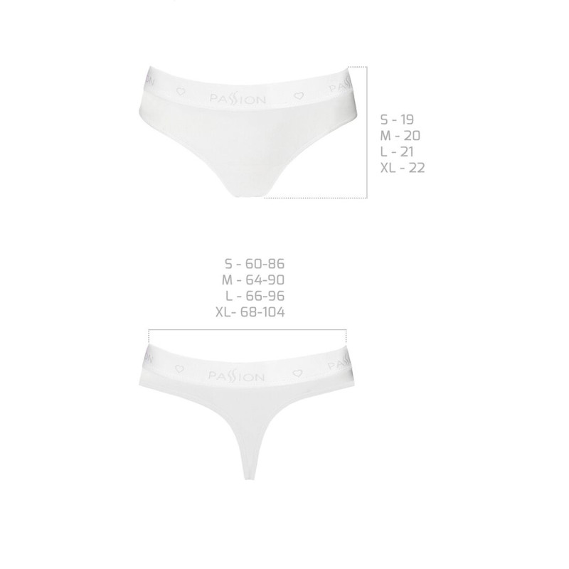Трусики-бразилиана из хлопка Passion PS005 PANTIES XL, white Трусики-бразилиана из хлопка Passion PS005 PANTIES XL, white