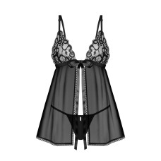 Пеньюар і трусики Obsessive Blomentis babydoll & thong XL/2XL