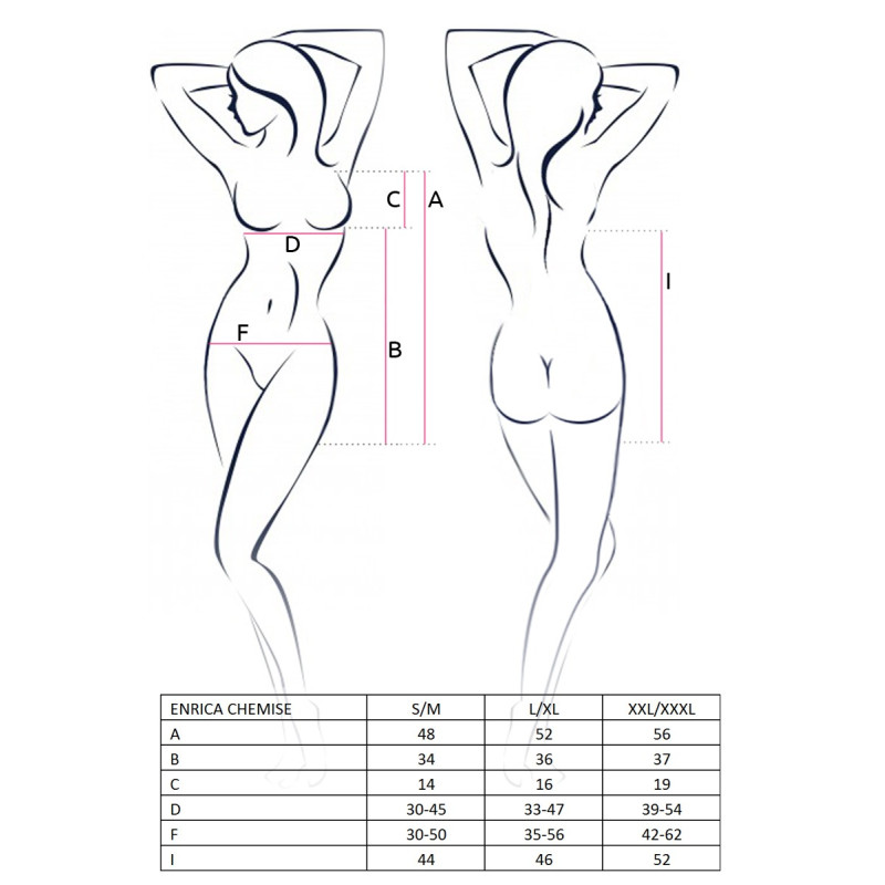 Пеньюар Passion ENRICA CHEMISE L/XL Черный Пеньюар Passion ENRICA CHEMISE L/XL Черный