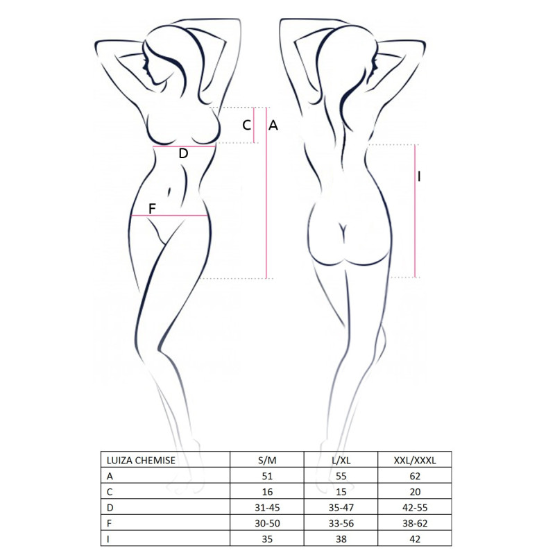 Пеньюар Passion LUIZA CHEMISE L/XL Черный Пеньюар Passion LUIZA CHEMISE L/XL Черный