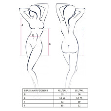 Сексуальный Пеньюар Passion BRASILIANA PEIGNOIR 6XL/7XL Черный