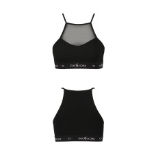 Спортивный топ с прозрачной вставкой Passion PS006 TOP XL, black