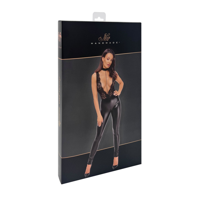 Комбинезон Noir Handmade F298 Libido, 3XL, под латекс, кружевной верх, чокер, съемные бусы, доступ Комбинезон Noir Handmade F298 Libido, 3XL, под латекс, кружевной верх, чокер, съемные бусы, доступ
