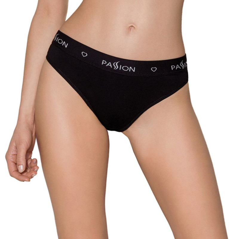Трусики-слипы из хлопка с эластаном Passion PS004 PANTIES M, black Трусики-слипы из хлопка с эластаном Passion PS004 PANTIES M, black