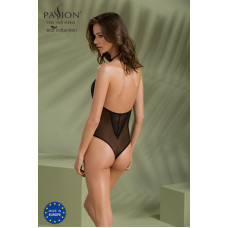 Боді Passion DROSERA BODY black, L/XL, високі вирізи, верх на зав’язках