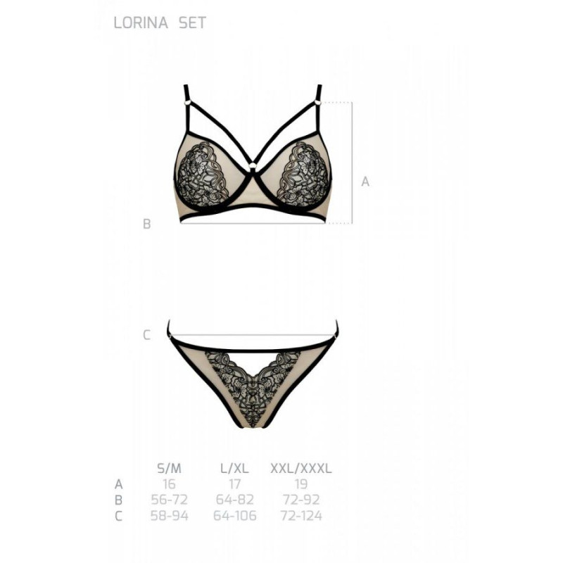 Комплект LORINA SET beige L/XL - Passion Комплект LORINA SET beige L/XL - Passion