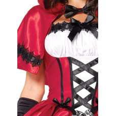 Эротический костюм Красной шапочки Leg Avenue Gothic Red Riding Hood L, платье, накидка