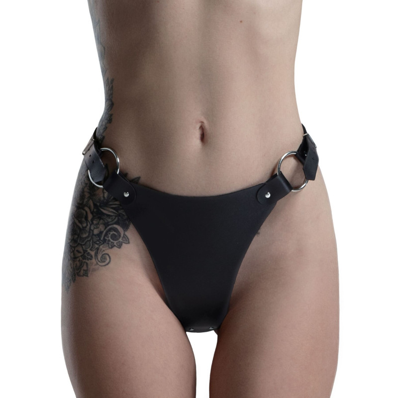 Трусики из натуральной кожи Feral Feelings - String Bikini Black Трусики из натуральной кожи Feral Feelings - String Bikini Black